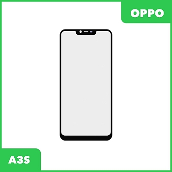 Стекло для переклейки дисплея Oppo A3S, черный