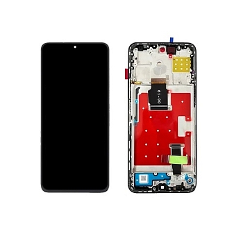 Дисплей для Huawei Honor X8a в рамке + тачскрин (черный) (100% LCD)