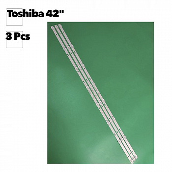 Светодиодная подсветка для телевизоров Toshiba 42" 8 LED JL.D43081330-140FS-M (комплект 3 шт.)