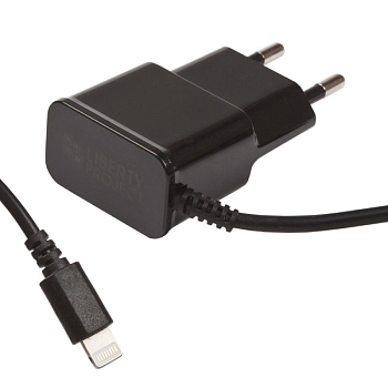 Сетевое зарядное устройство "LP" 1 А для Apple Lightning 8-pin (черный, европакет)
